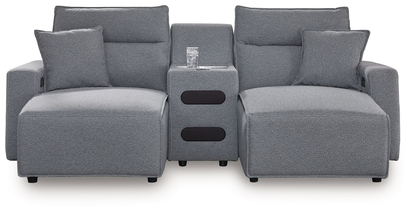 ModMax II - Salt And Pepper - Reclining Sectional - Hornell Furniture Outlet