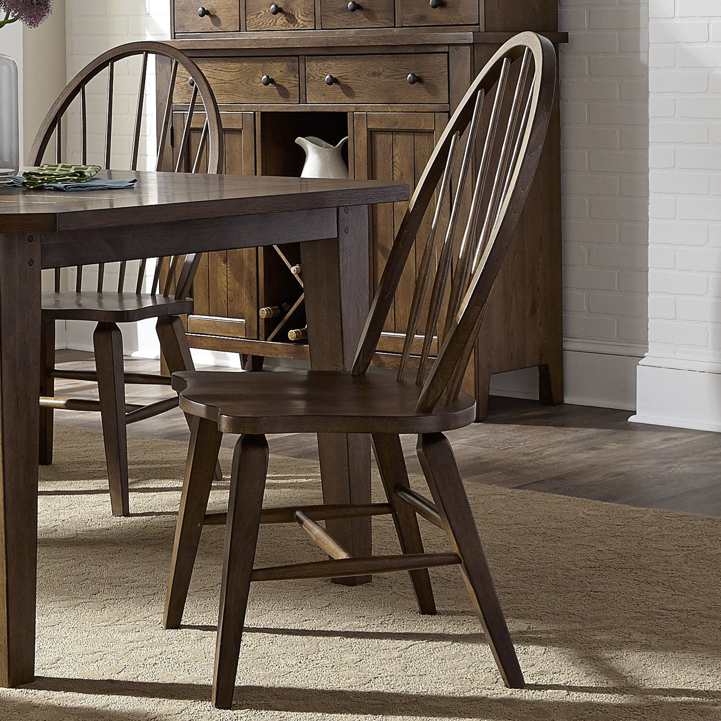 Hearthstone Ridge - Windsor Back Arm Chair - Hornell Furniture Outlet