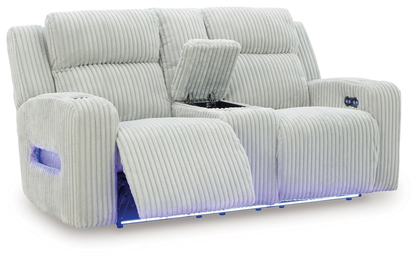 Forest Lake - Power Reclining Loveseat With Console / Adj Headrest - Hornell Furniture Outlet