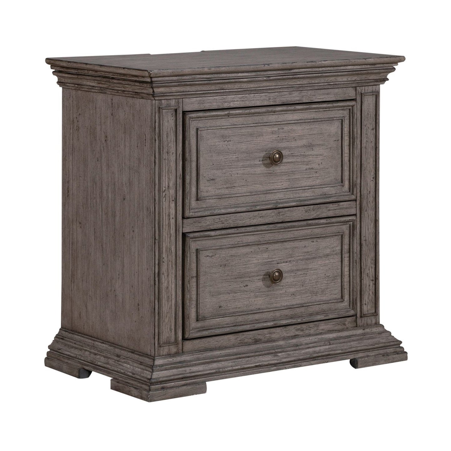 Big Valley - 2 Drawer Night Stand w/ Charging Station - Hornell Furniture Outlet