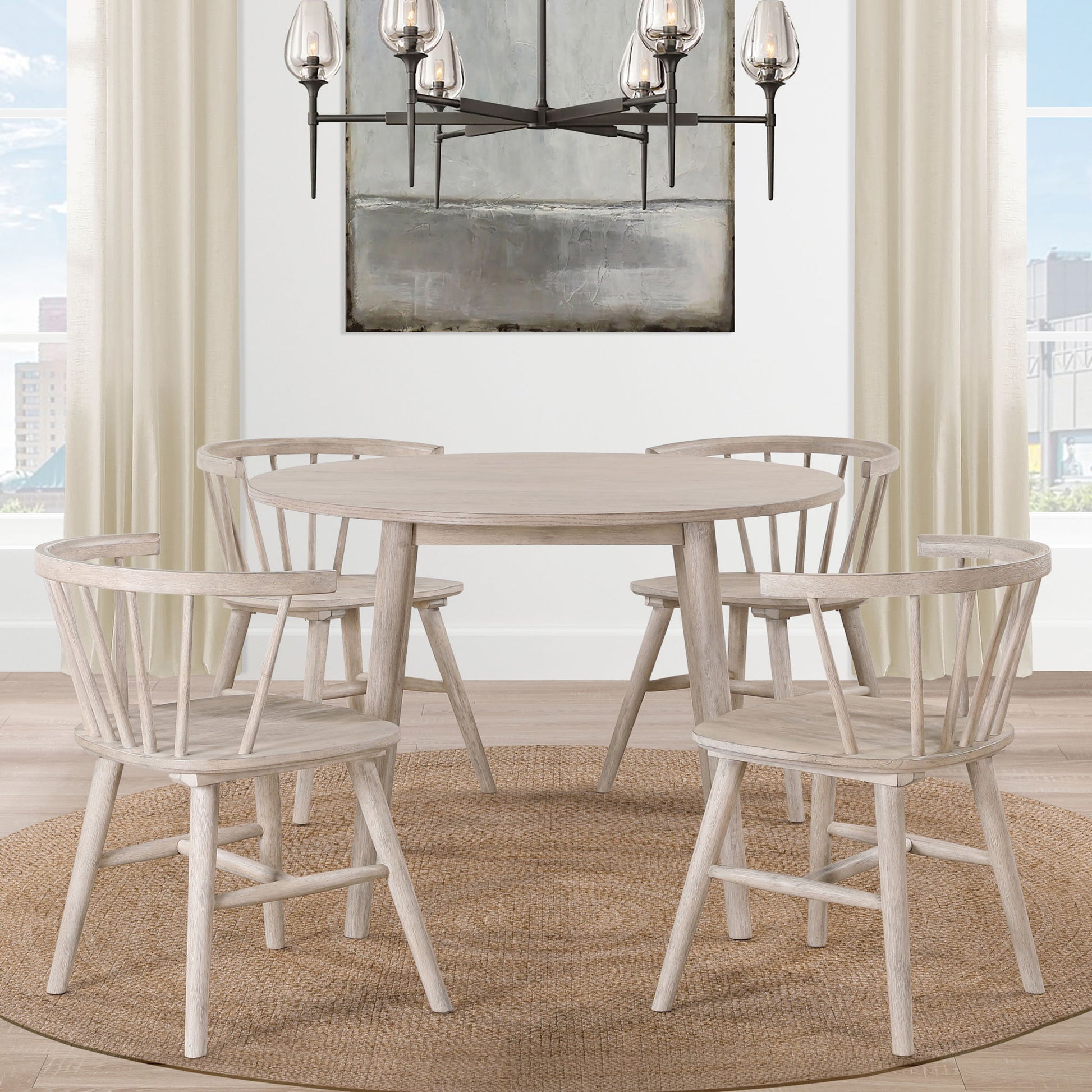 Willow - 5 Piece Round Dining Set - Hornell Furniture Outlet