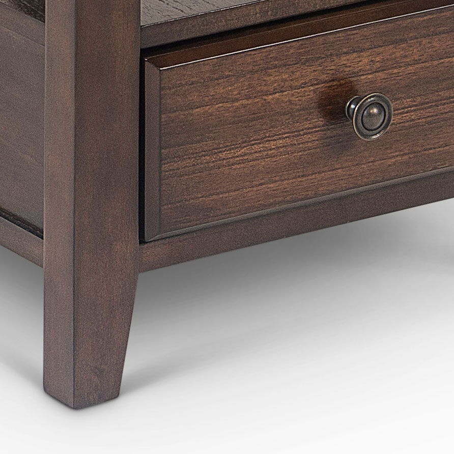 Crestline - Chairside End Table - Brown - Hornell Furniture Outlet