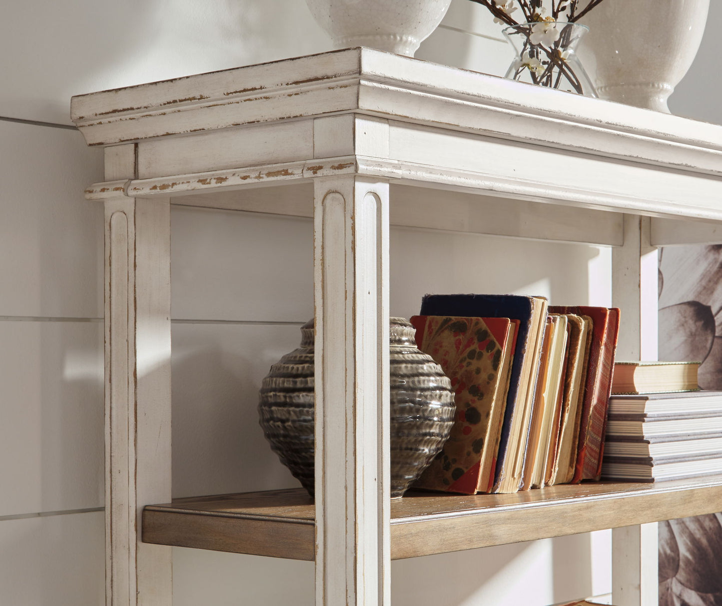 Realyn - Brown / White - Bookcase - Hornell Furniture Outlet