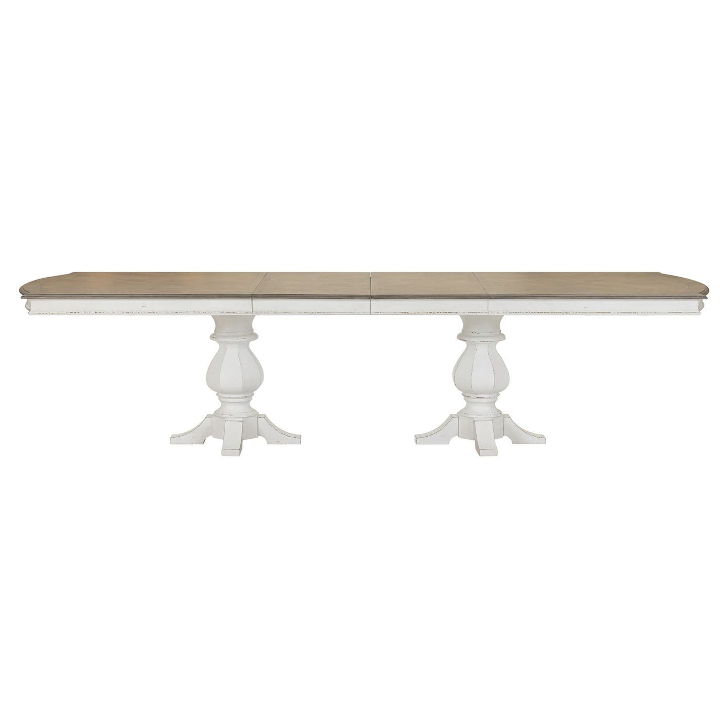 Magnolia Manor - Double Pedestal Table - White - Hornell Furniture Outlet