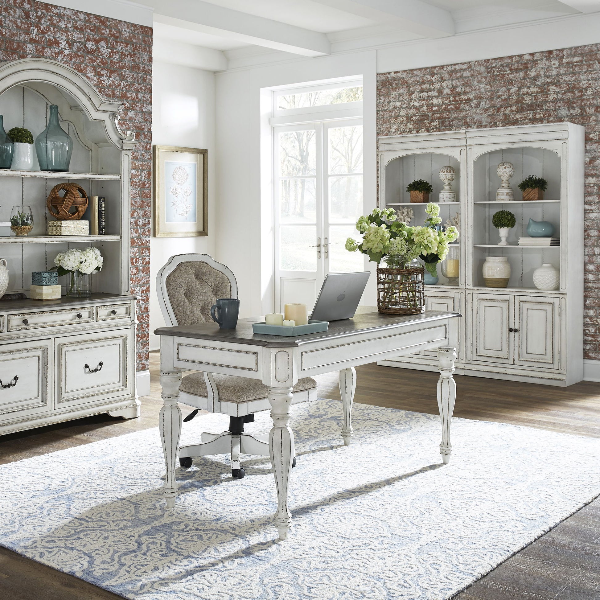 Magnolia Manor - Bunching Bookcase - White - Hornell Furniture Outlet