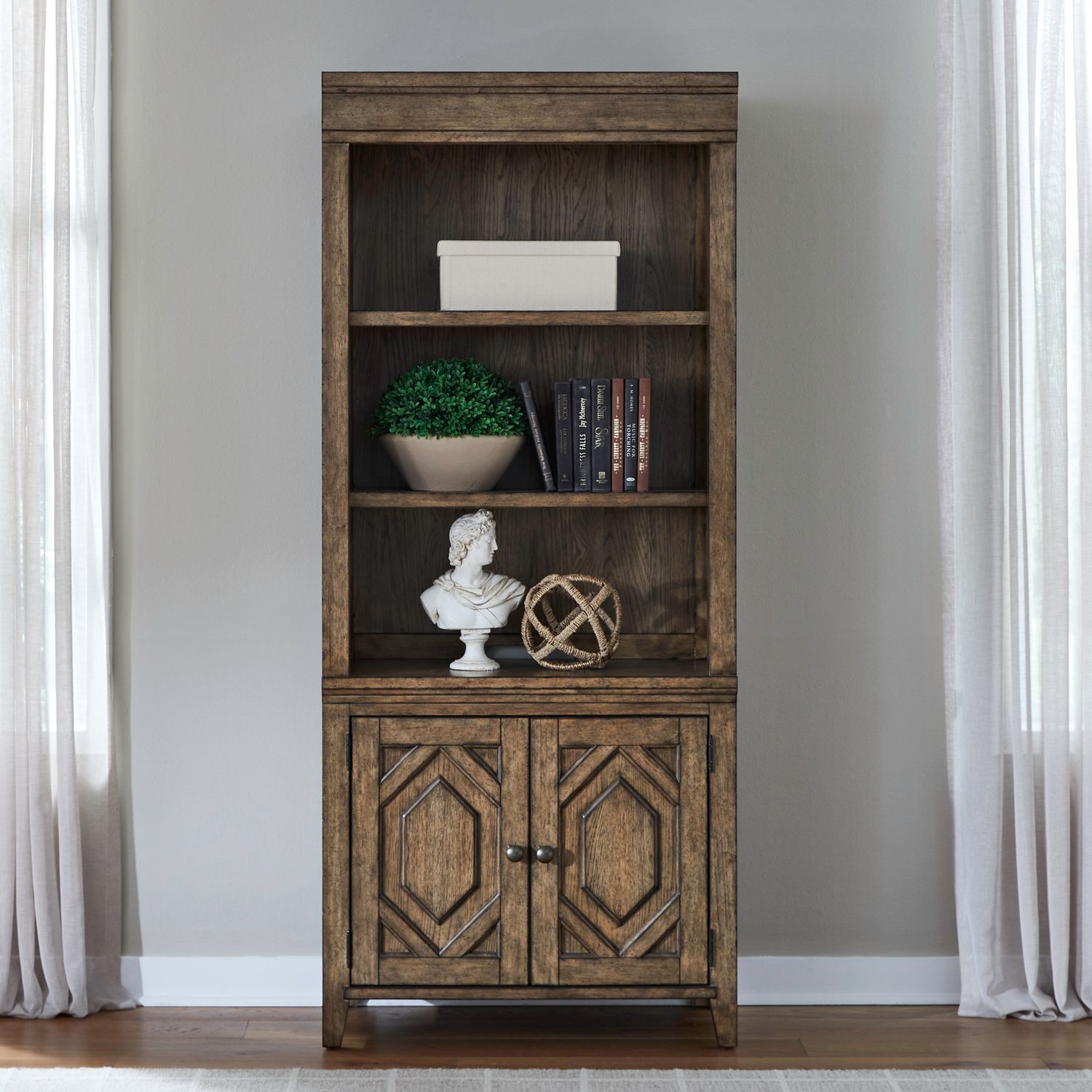 Carolina Park - Bunching Bookcase - Brown - Hornell Furniture Outlet