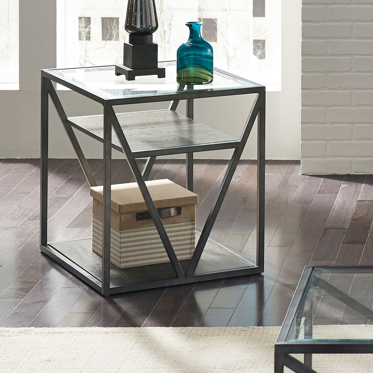 Arista - End Table - Dark Gray - Hornell Furniture Outlet