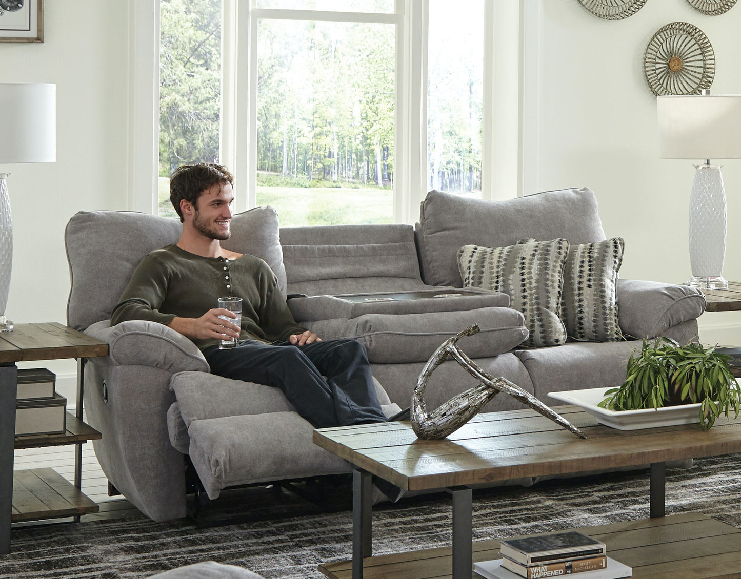Sadler - Lay Flat Reclining Sofa - Hornell Furniture Outlet