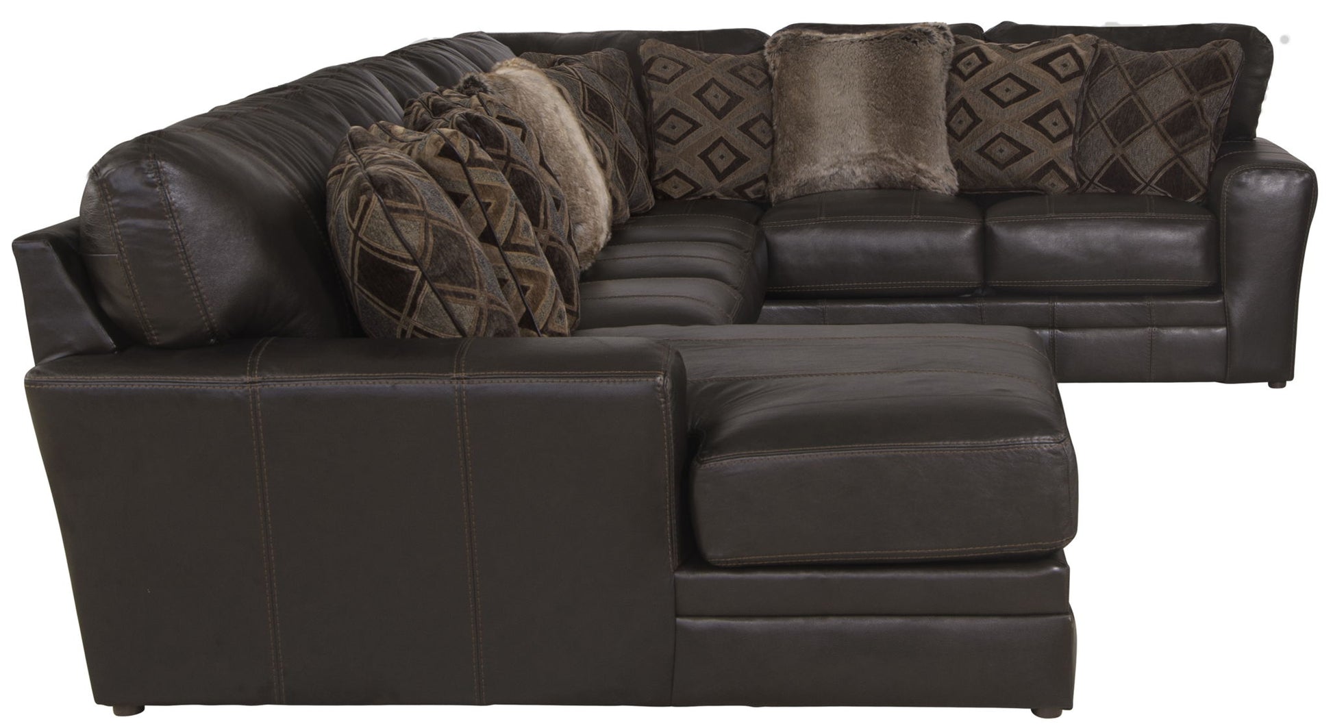 Denali - Italian Leather Match Sectional - Hornell Furniture Outlet