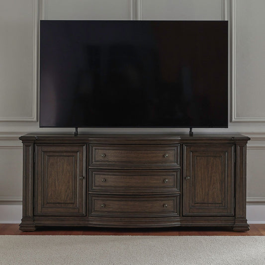 Provence Park - 78" TV Console - Brown - Hornell Furniture Outlet