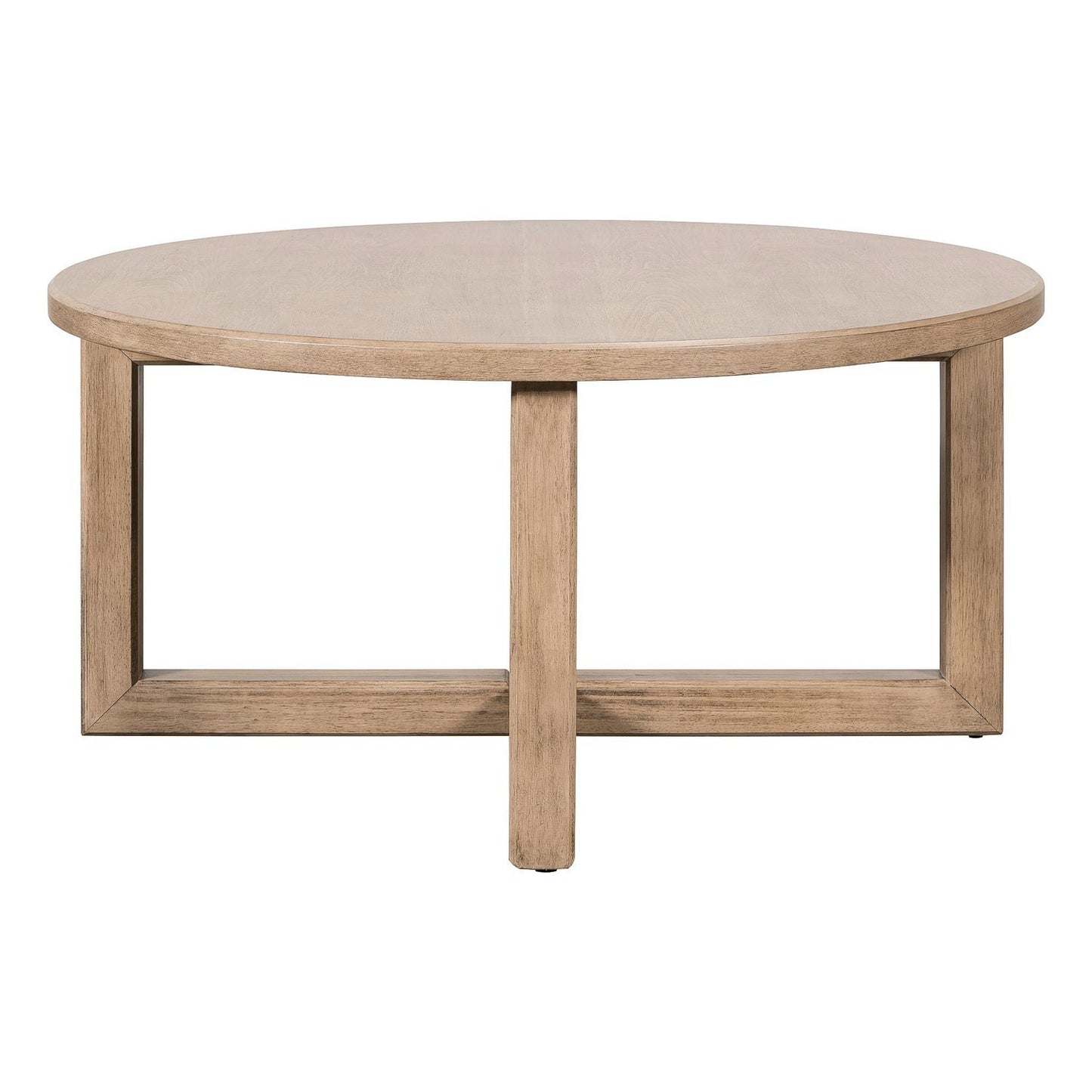 Proximity Place - Round Cocktail Table - Light Brown - Hornell Furniture Outlet