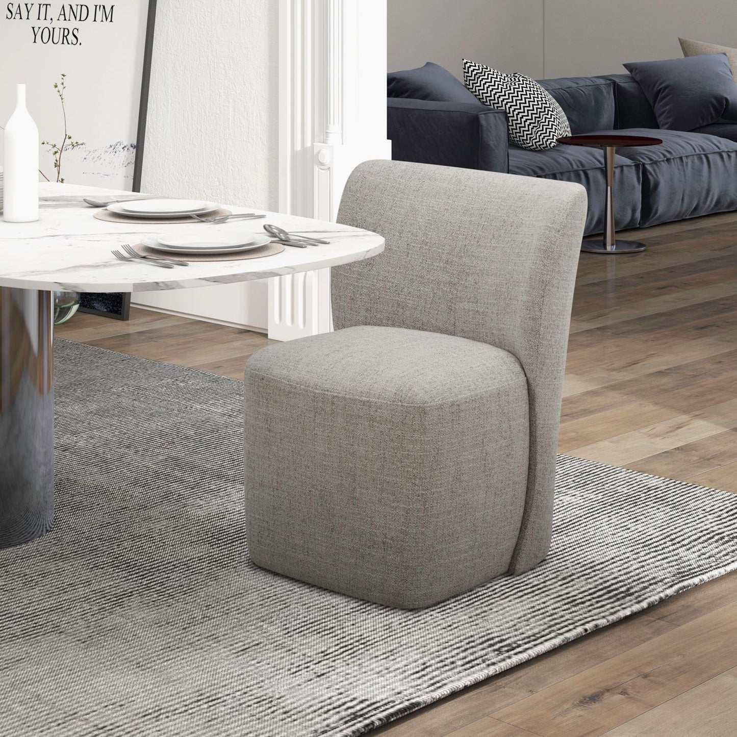 Accent Dining - Dining Chair With Casters Accent - Hornell Furniture Outlet
