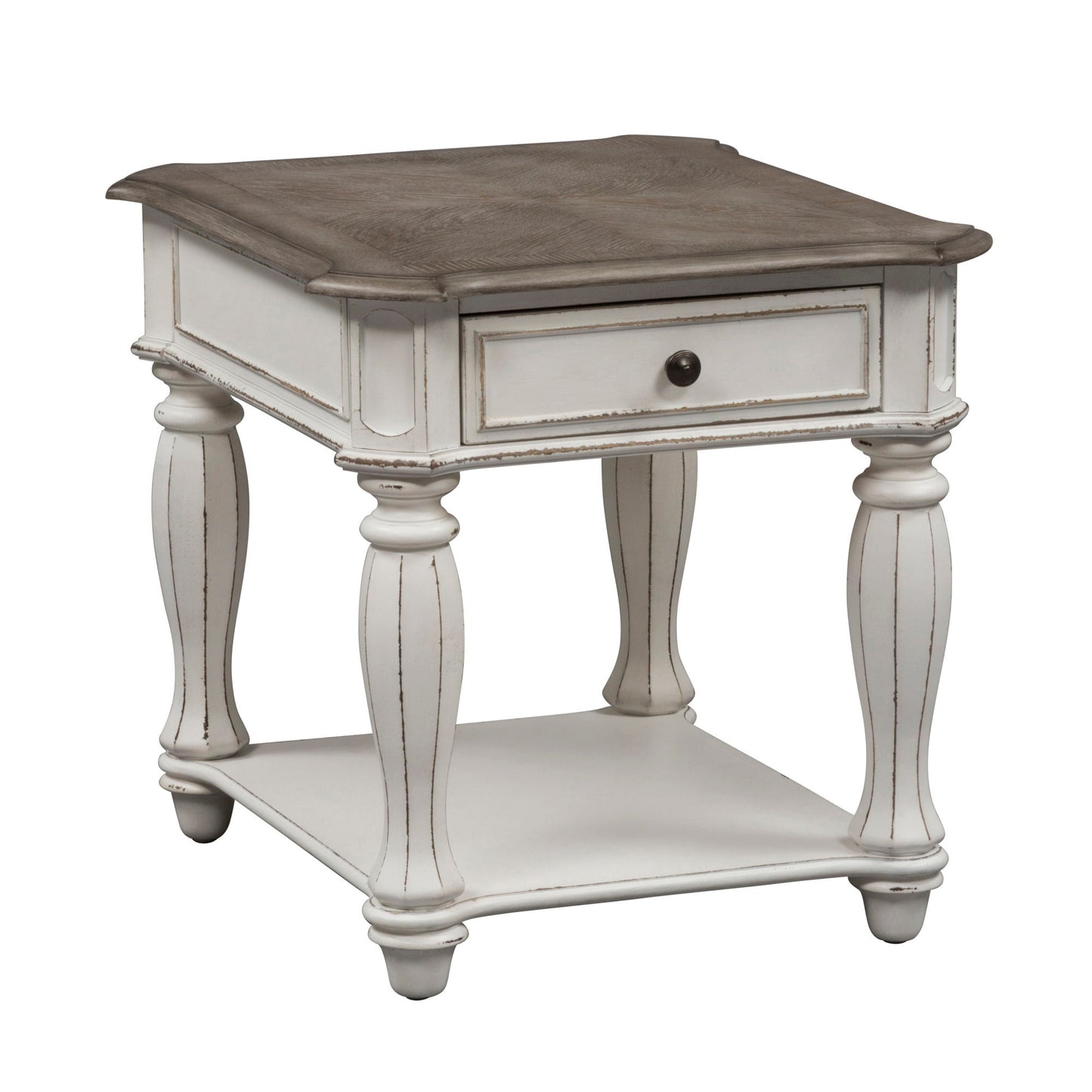 Magnolia Manor - End Table - White - Hornell Furniture Outlet