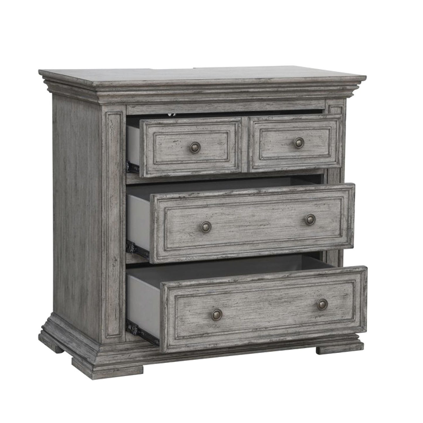 Big Valley - Bedside Chest With Charging Station - Hornell Furniture Outlet