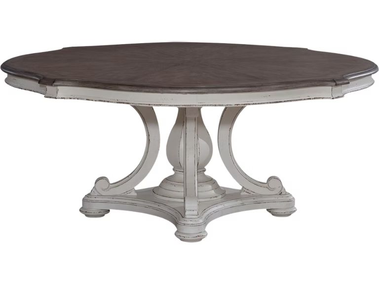 Magnolia Manor - Round Table - White - Hornell Furniture Outlet