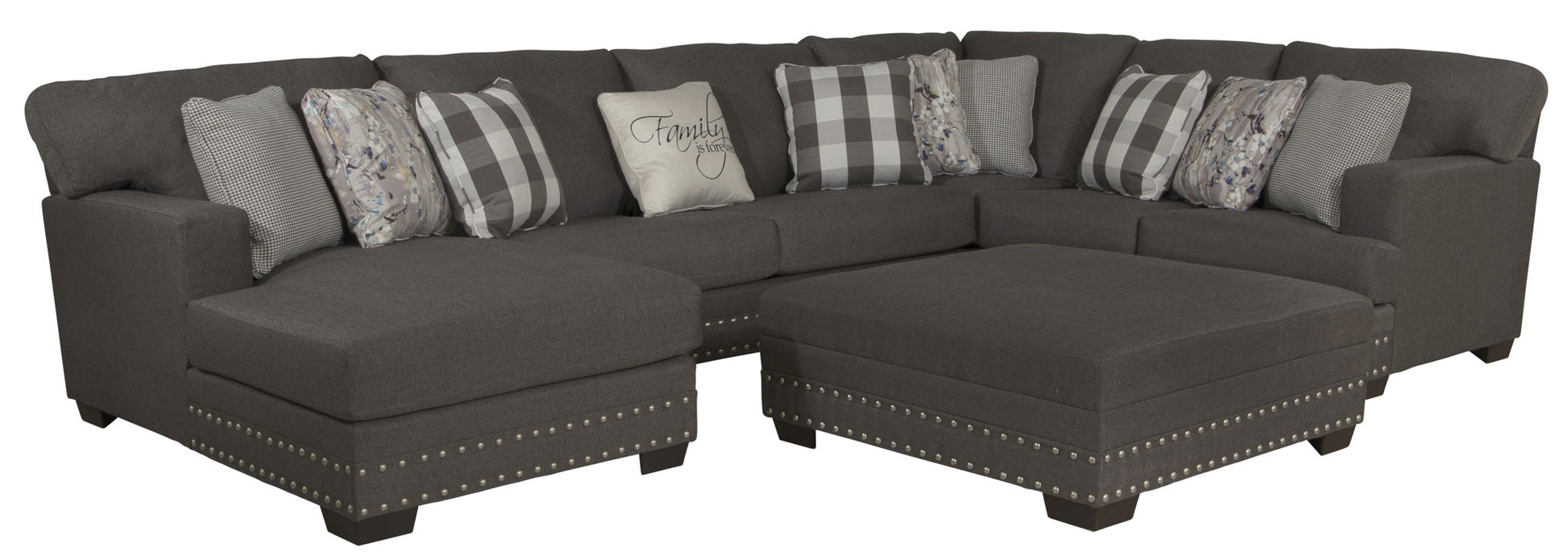 Crawford - Sectional With Cocktail Ottoman - Hornell Furniture Outlet