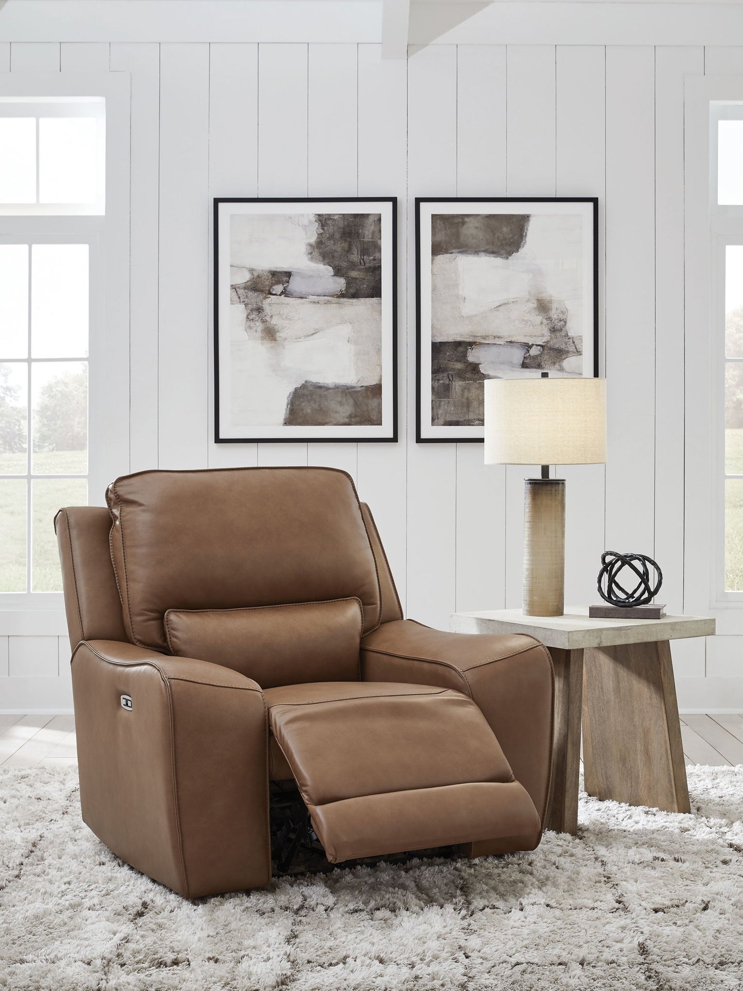 DeepWakes - Caramel - Power Recliner / Adjustable Headrest - Hornell Furniture Outlet