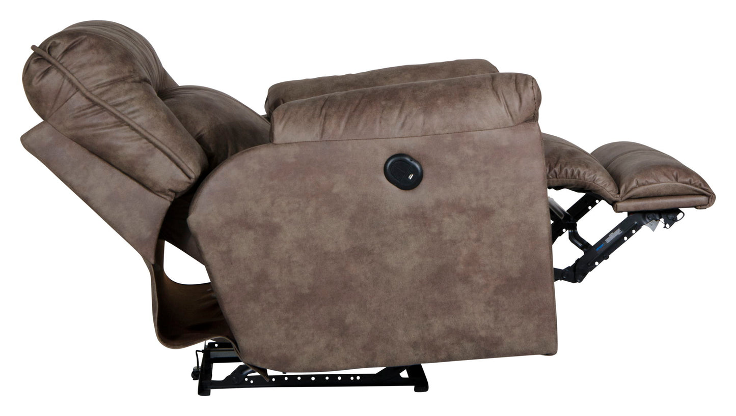 Hollins - Power Recliner - Coffee - Hornell Furniture Outlet