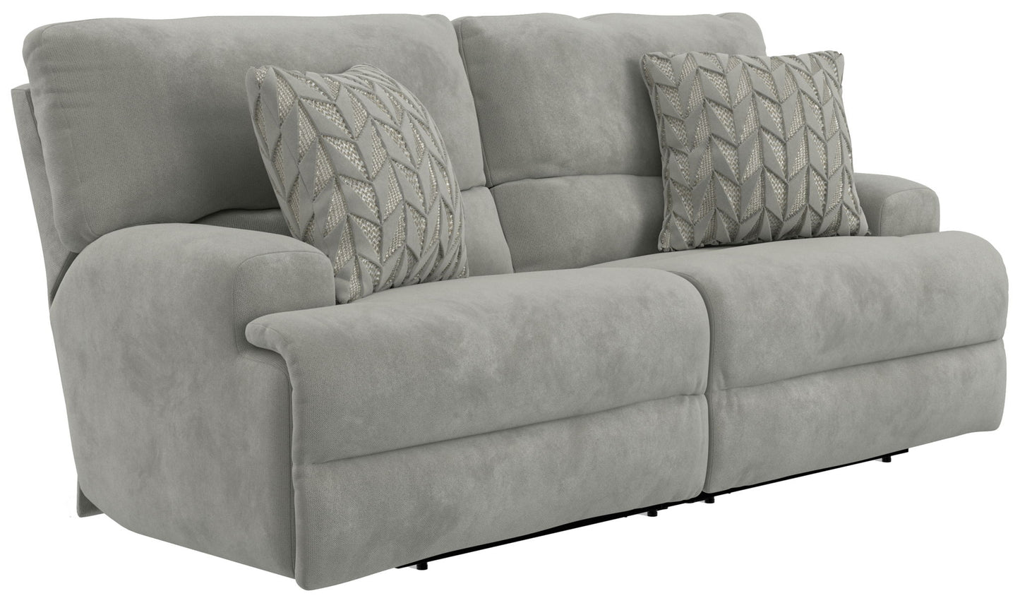 Renaldo - Power Sofa With Zero Gravity Recline - Stone - Hornell Furniture Outlet