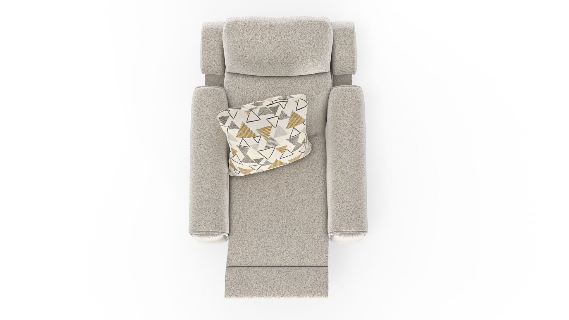 Micah - Power Headrest Power Deep Seat Lay Flat Recliner - Oatmeal - Hornell Furniture Outlet