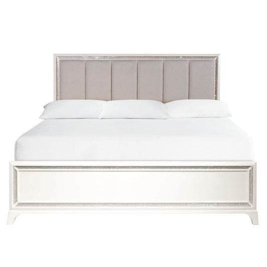Cassie - King Bed - Off - White - Hornell Furniture Outlet