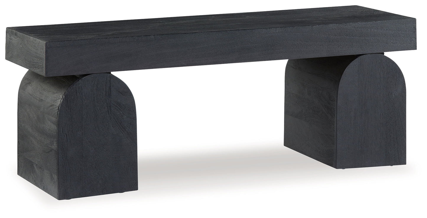 HoLGrove - Black - Accent Bench - Hornell Furniture Outlet