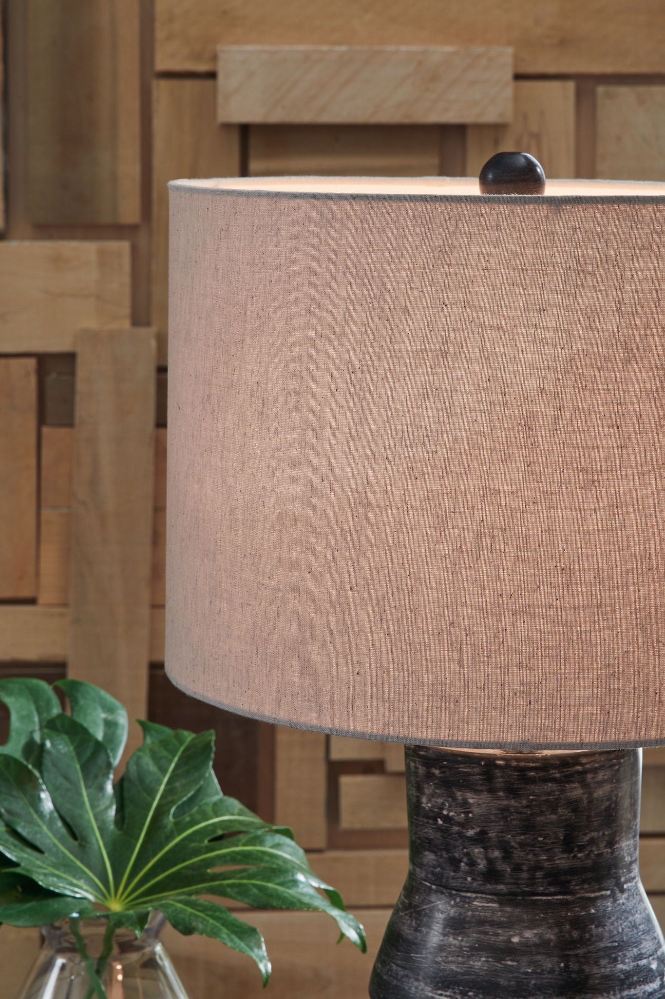Kerbert - Distressed Black - Terracotta Table Lamp - Hornell Furniture Outlet