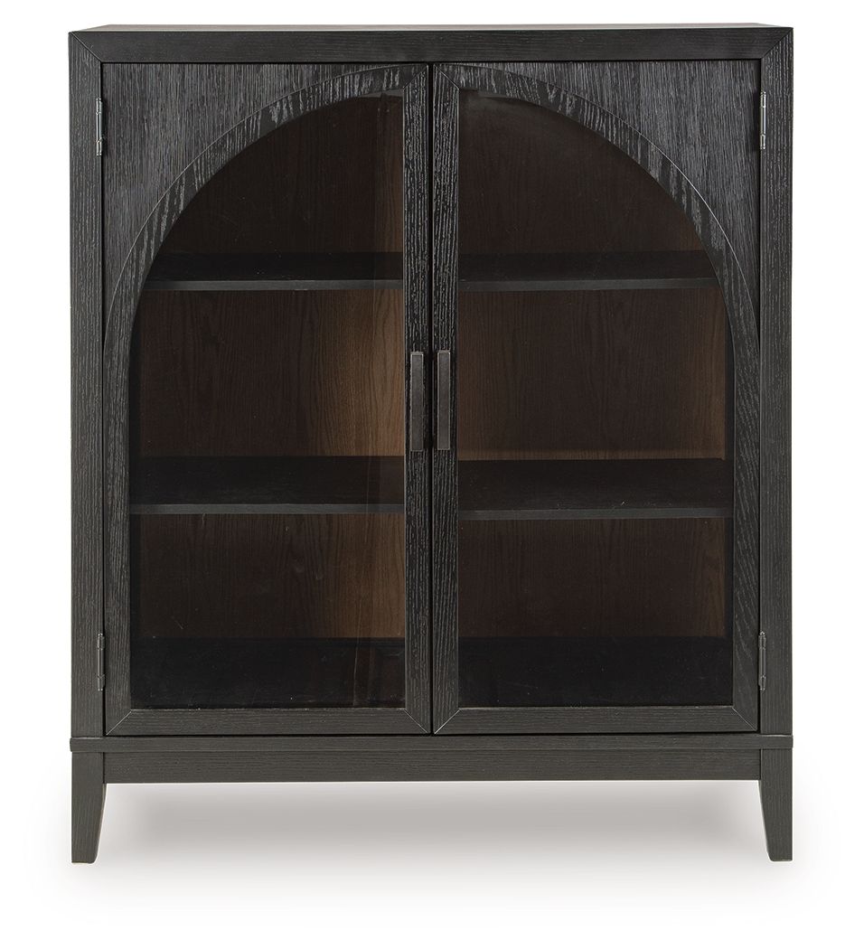 Armenleigh - Black / Brown - Bar Cabinet - Hornell Furniture Outlet