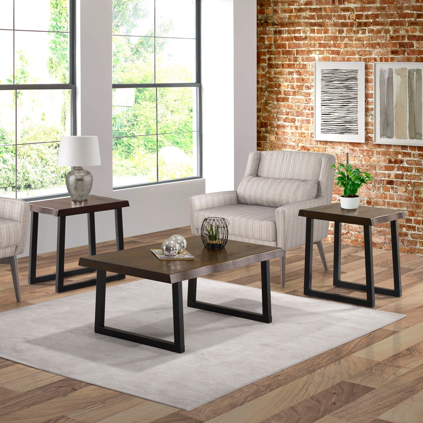 Jennings - 2 Piece Occasional Set - Brown - Hornell Furniture Outlet