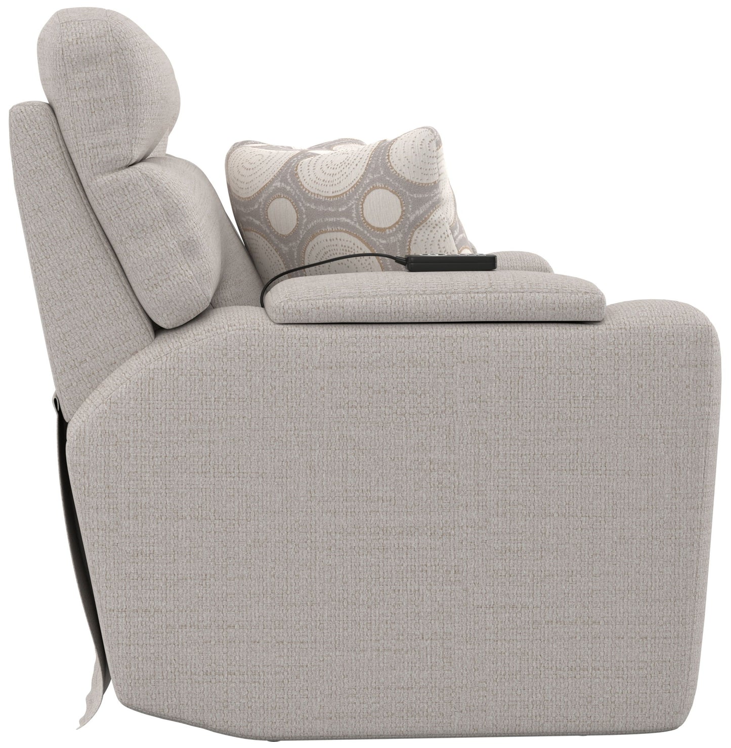 Sanctuary - Health & Wellness Power Reclining Console Loveseat With Power Adjustable Headrest And Lumbar / Therapeutic Heat & Massage - Winter - Hornell Furniture Outlet