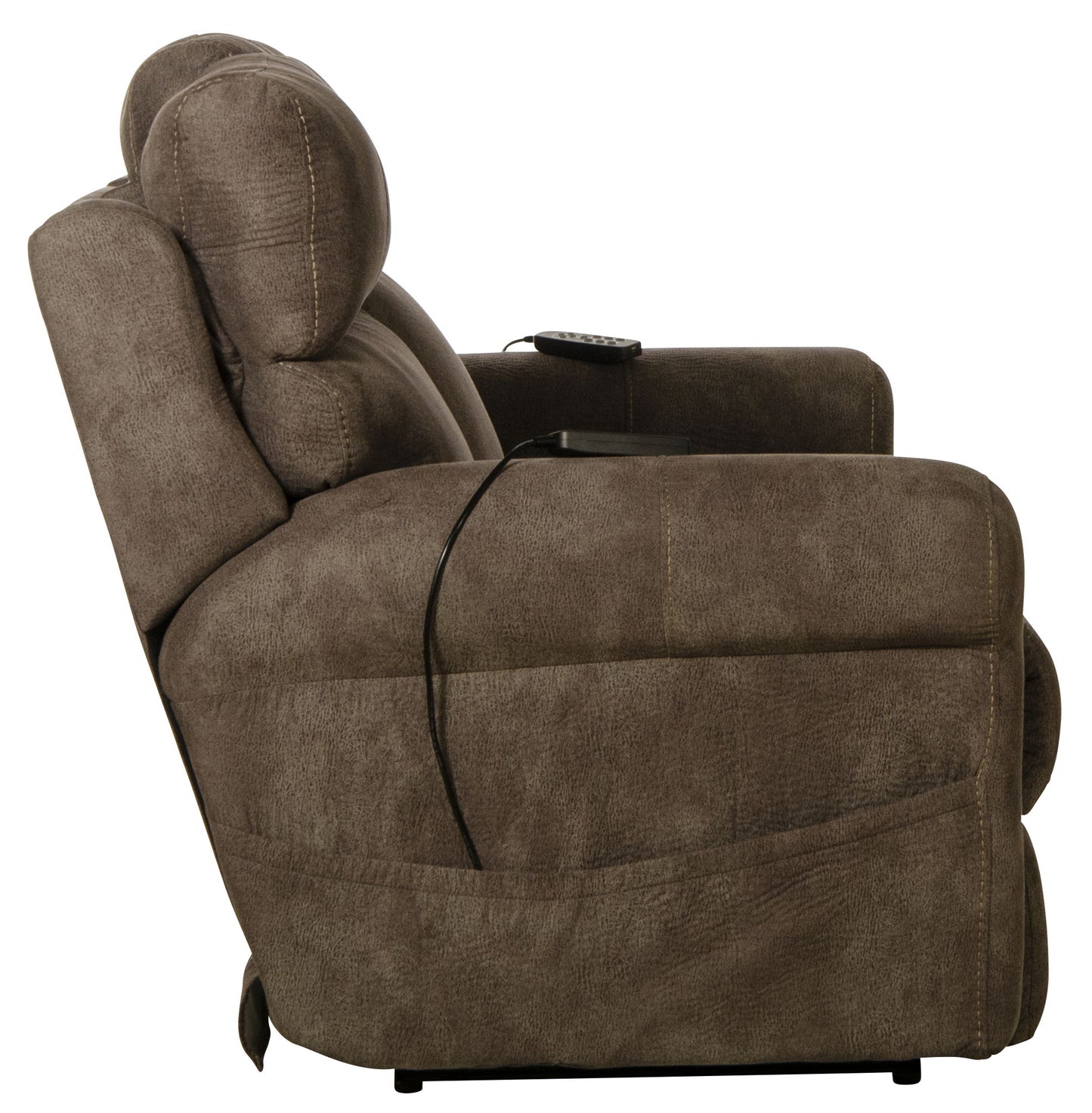 Tranquility - Power Headrest Power Lay Flat Reclining Sofa With DDT / CR3 Heat / Massage / Lumbar - Pewter - Hornell Furniture Outlet