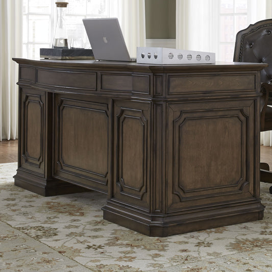 Amelia - Jr Executive Desk - Dark Brown - Hornell Furniture Outlet