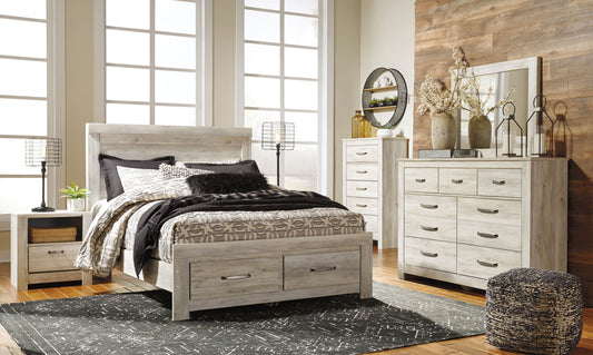 Bellaby - Dresser, Mirror, Platform Bed With Storage Drawers Set - Hornell Furniture Outlet