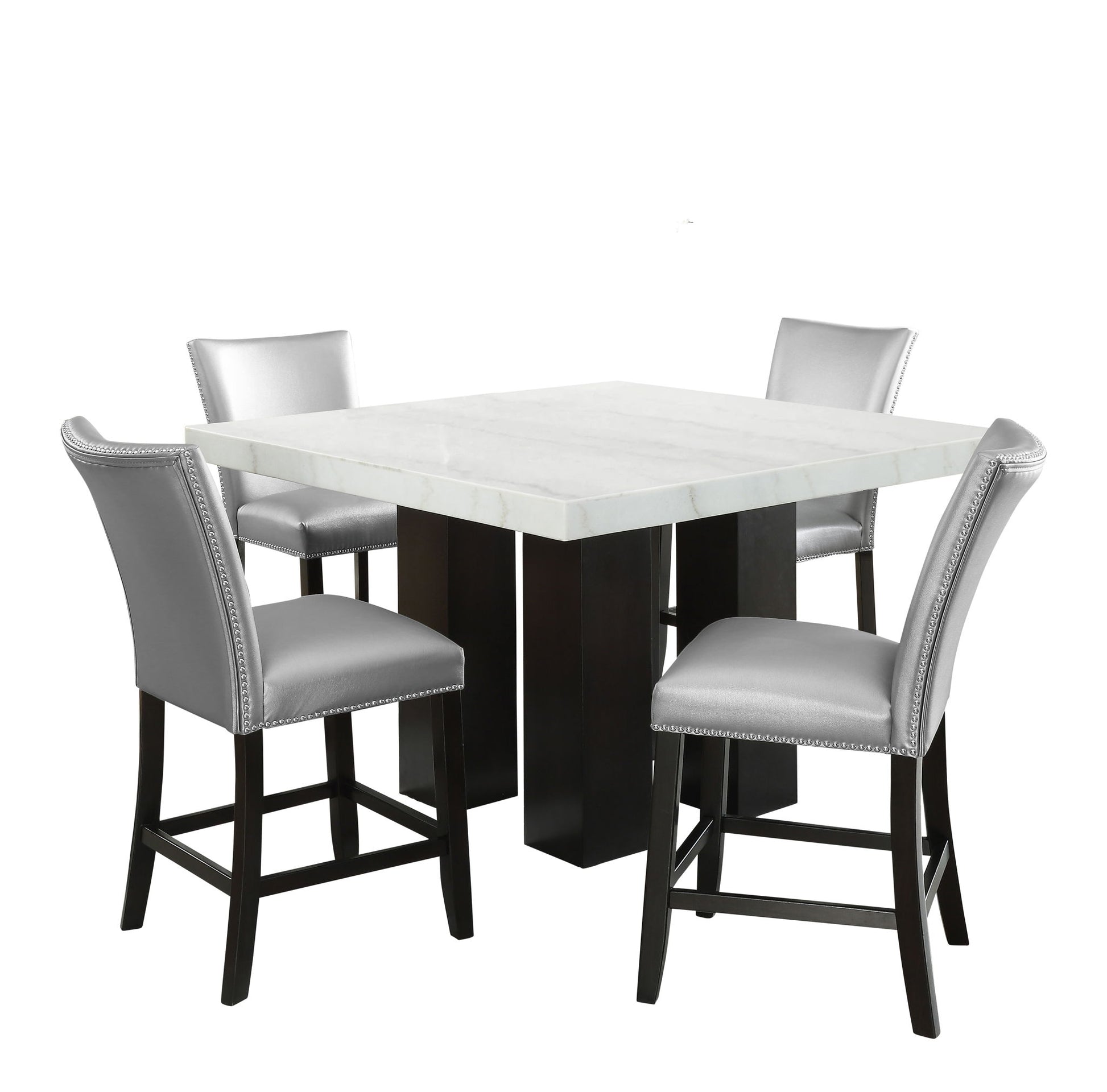 Camila - Square Counter Dining Set - White Top - Hornell Furniture Outlet
