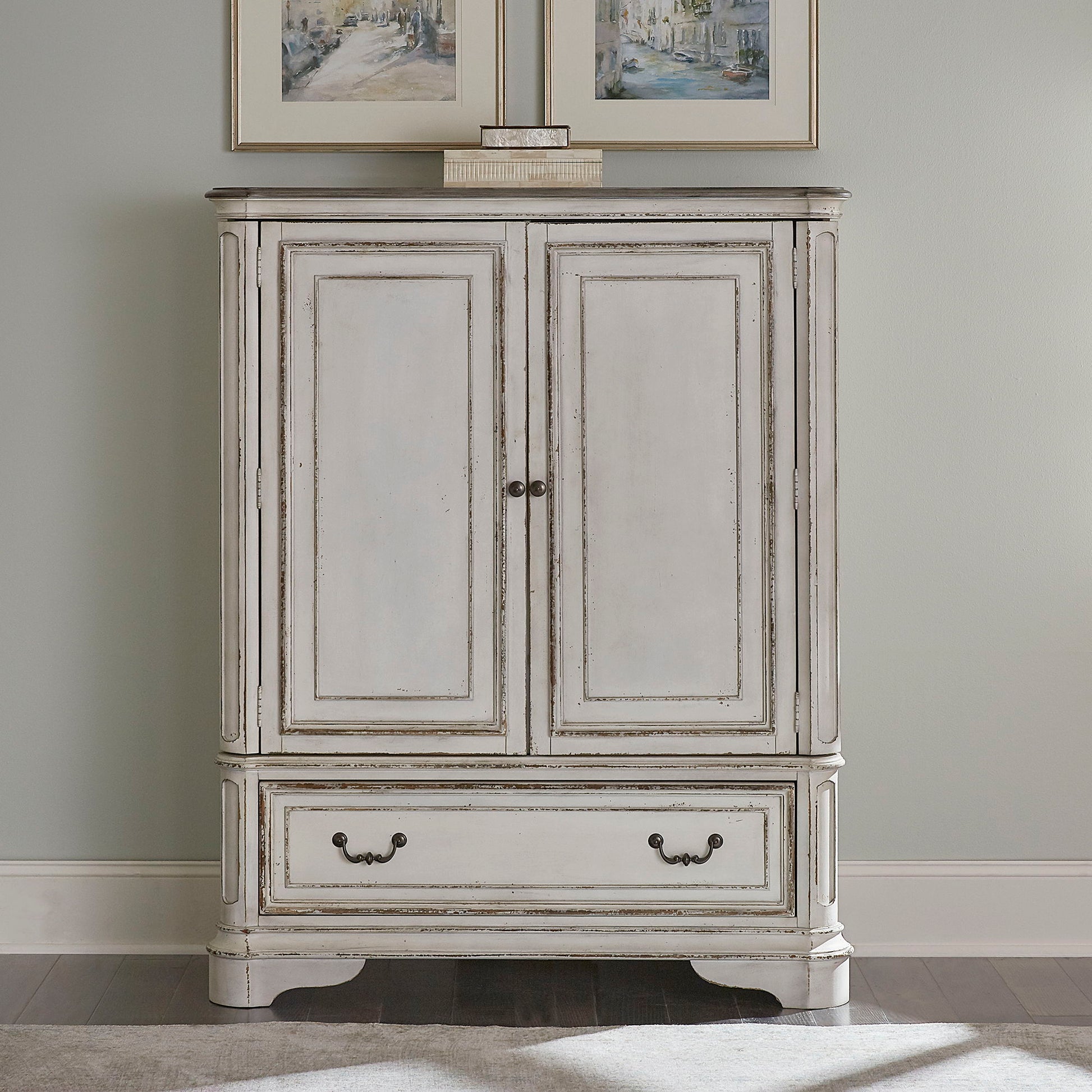 Magnolia Manor - Door Chest - White - Hornell Furniture Outlet