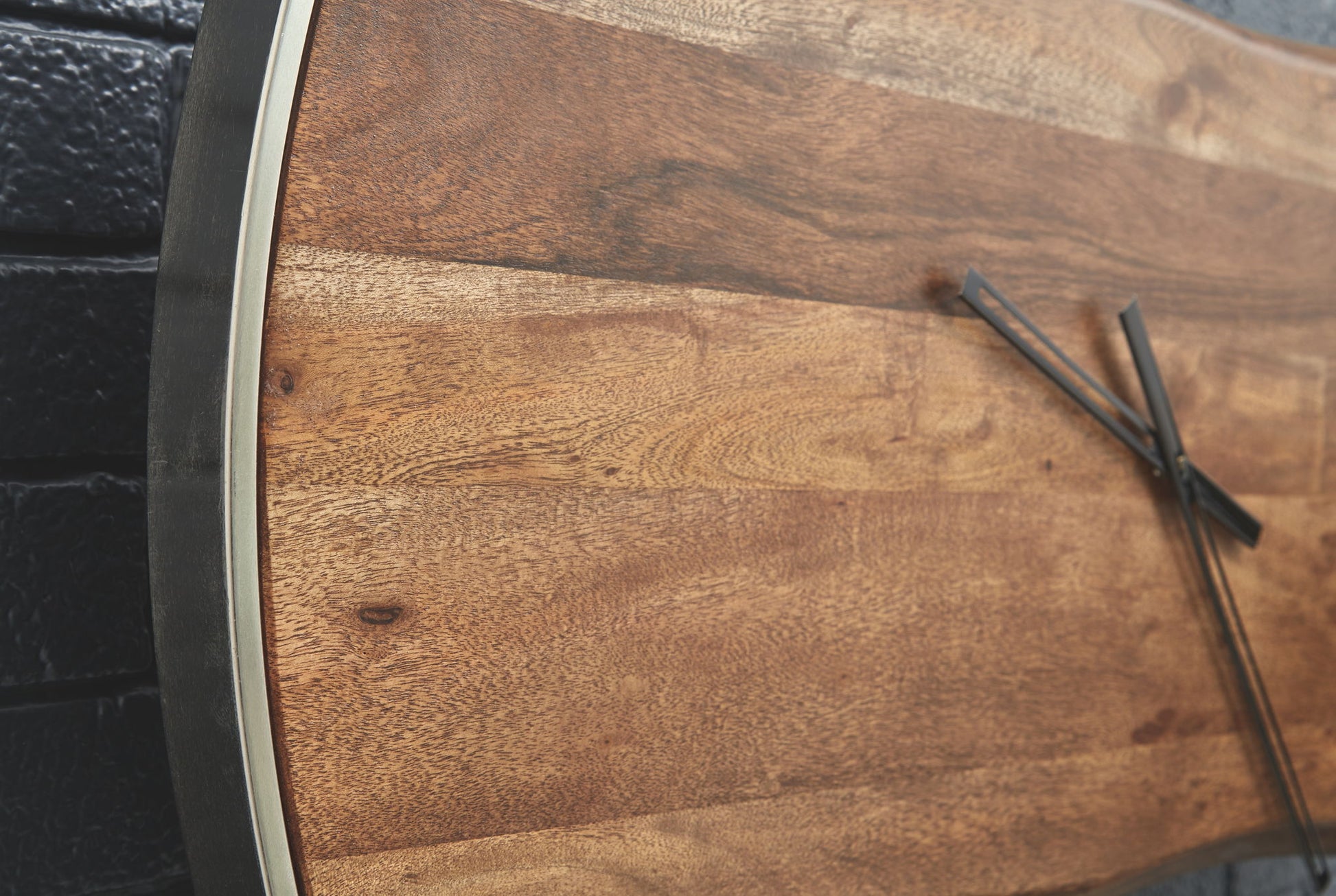 Panchali - Brown / Silver Finish - Wall Clock - Hornell Furniture Outlet