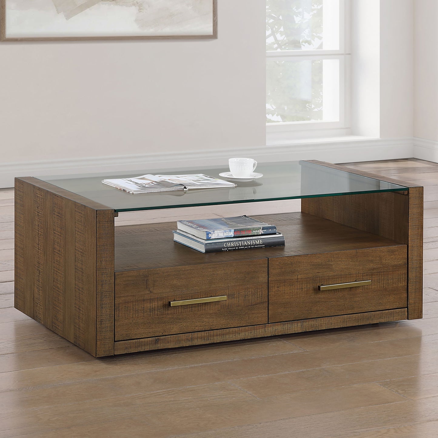 Garland - Glass Top Table - Hornell Furniture Outlet