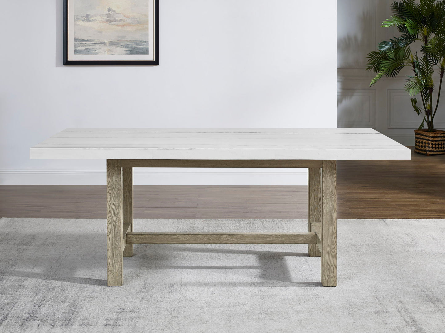 Carena - Rectangular Table - White - Hornell Furniture Outlet
