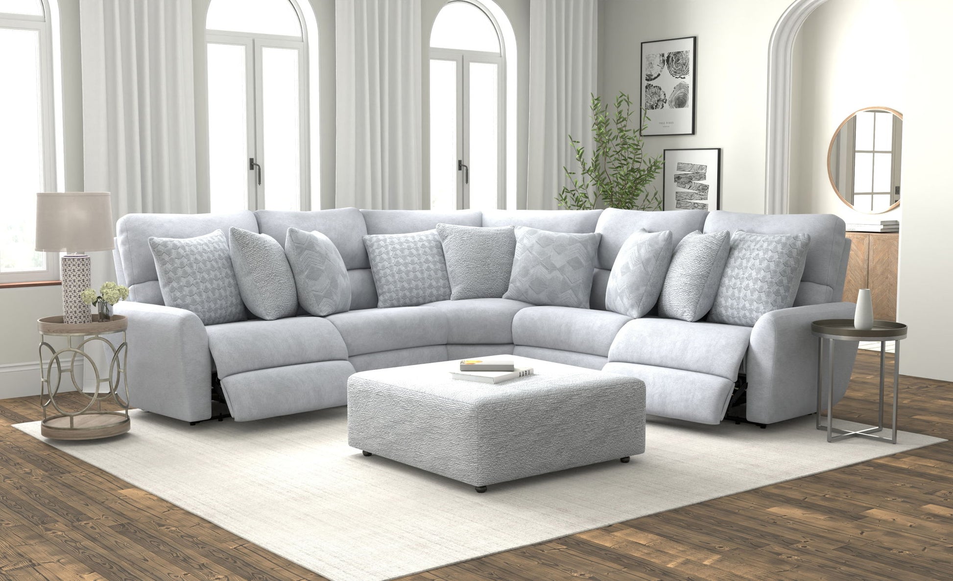 Majesty - Deep Seating Power Reclining Sectional - Hornell Furniture Outlet