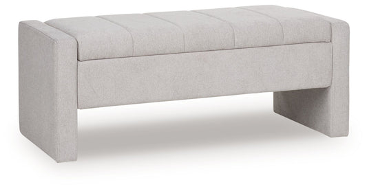 Akselman - Gray - Storage Bench - Hornell Furniture Outlet