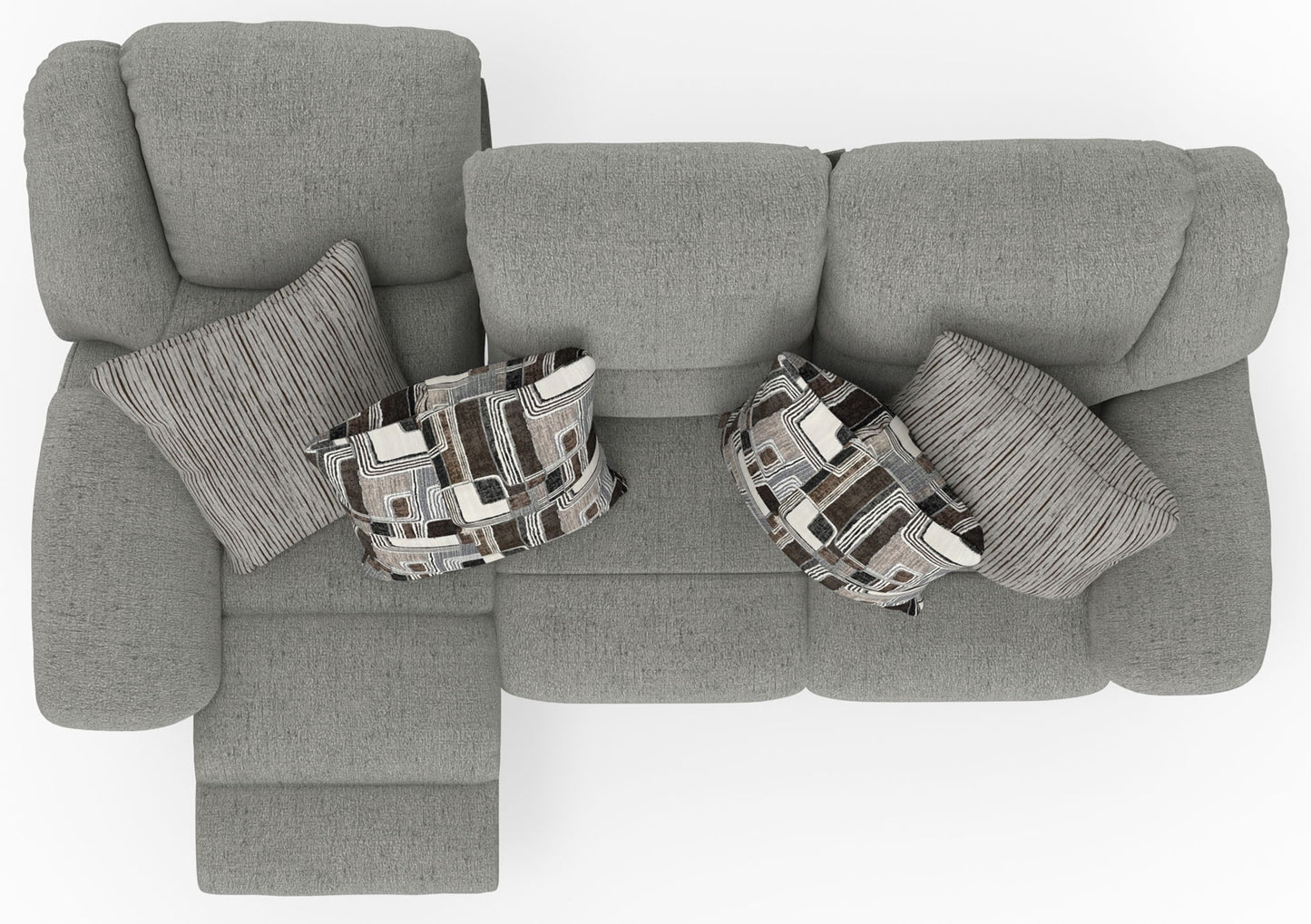 Trifecta - Sofa With 3 Recliners and Drop Down Table - Hornell Furniture Outlet
