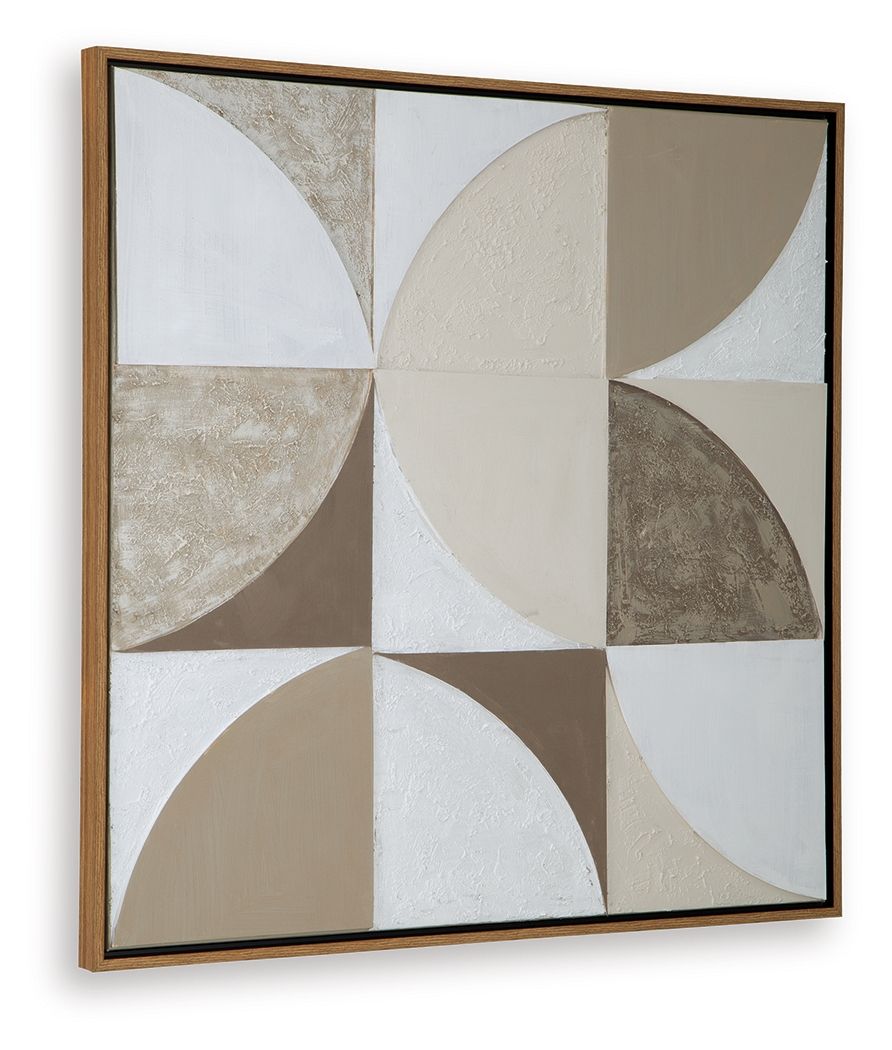 Harelman - Tan / Taupe / White - Wall Art - Hornell Furniture Outlet