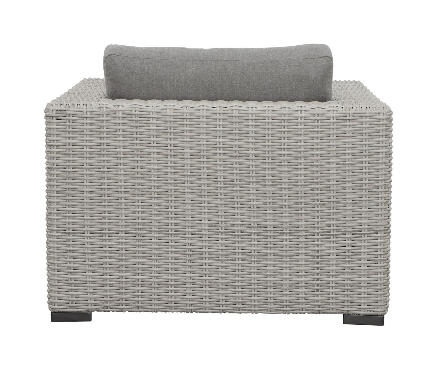 Blakley - Outdoor Lounge Chair (Set of 2) With Half - Round Wicker - Gray - Hornell Furniture Outlet
