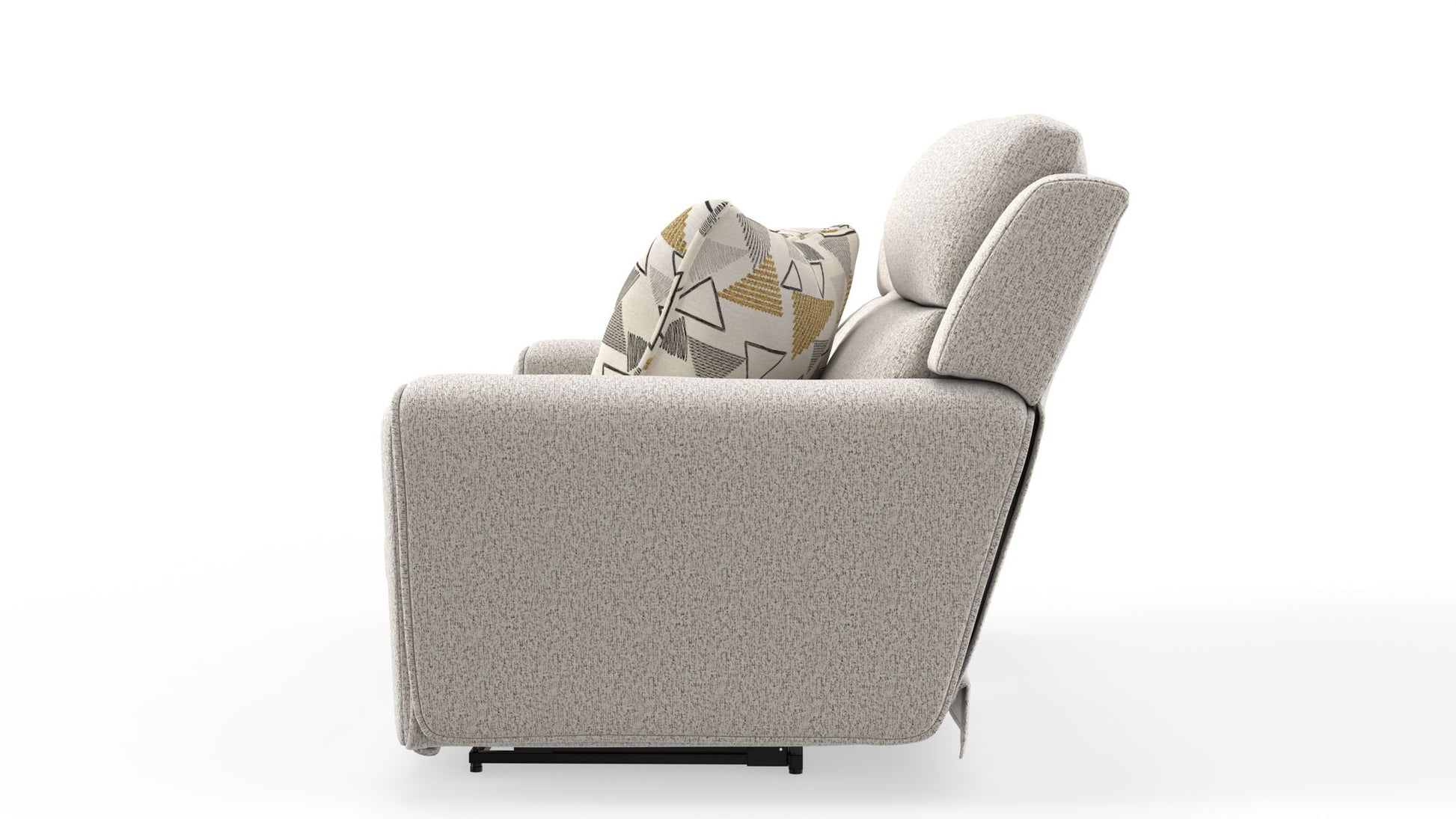 Micah - Power Headrest Power Deep Seat Reclining Console Loveseat - Oatmeal - Hornell Furniture Outlet