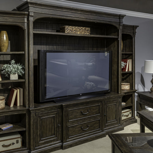 Paradise Valley - Entertainment Center - Dark Brown - Hornell Furniture Outlet