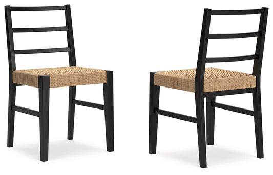 Isanti - Light Brown / Black - Dining Room Side Chair (Set of 2) - Hornell Furniture Outlet