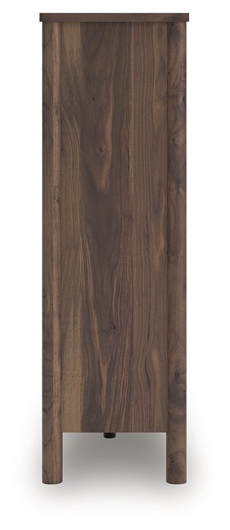 Pamytta - Brown - Five Drawer Wide Chest - Hornell Furniture Outlet