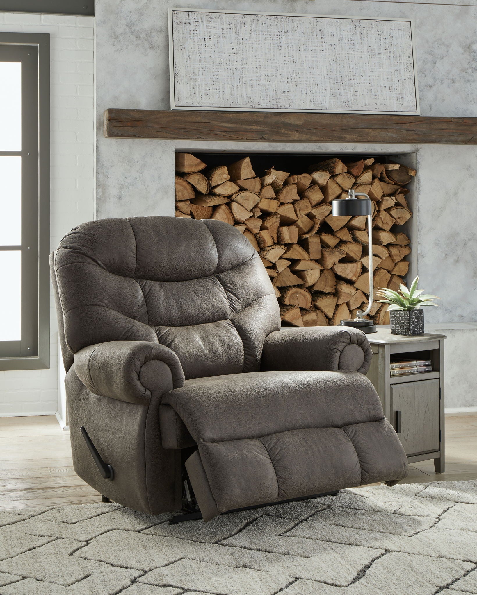 Camera Time - Gunmetal - Zero Wall Recliner - Hornell Furniture Outlet