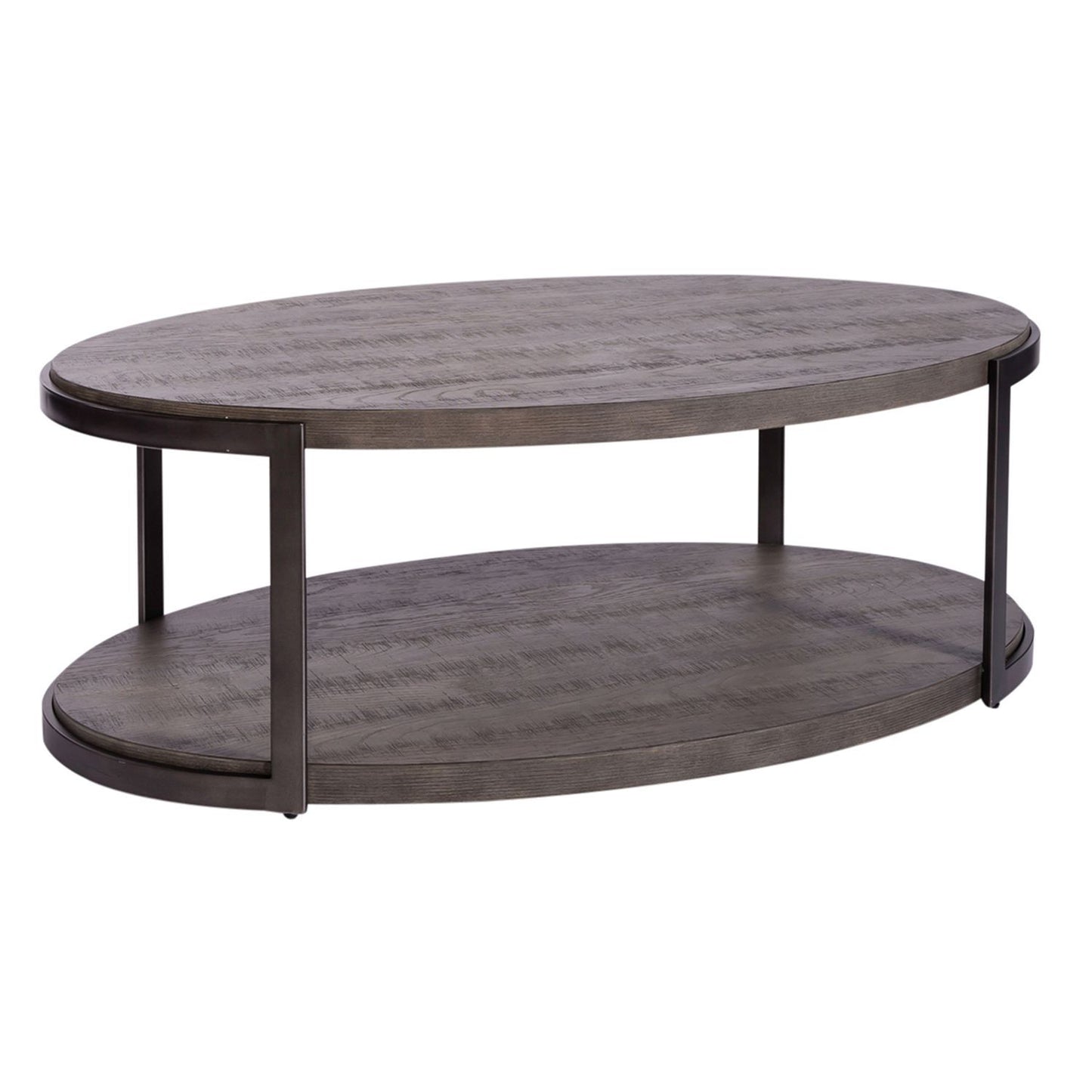 Modern View - 3 Piece Table Set (1 Oval Cocktail Table 2 End Tables) - Dark Gray - Hornell Furniture Outlet