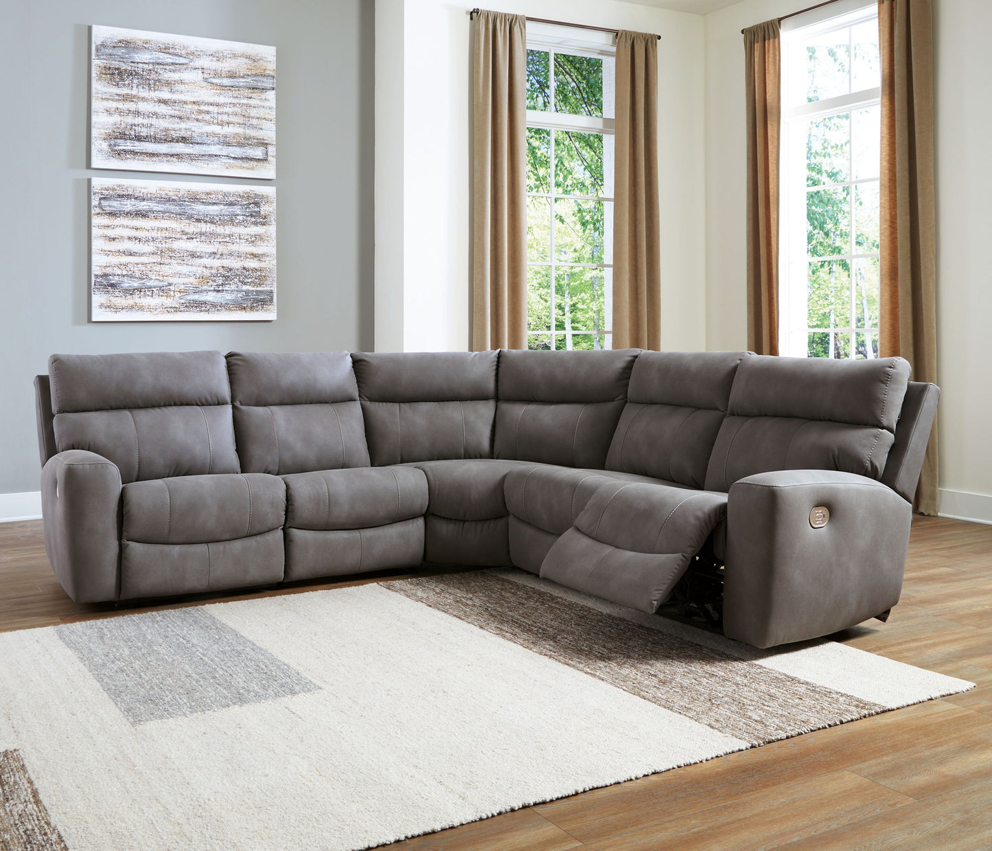 Next - gen Durapella - Power Reclinering Sectional Set - Hornell Furniture Outlet